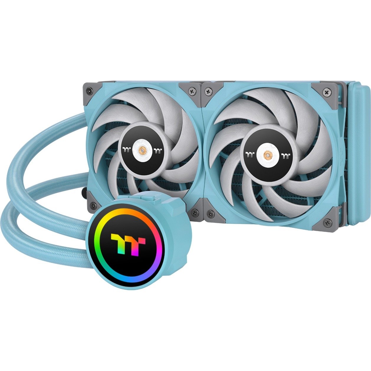 Thermaltake TOUGHLIQUID 240 ARGB Sync AIO Liquid Cooler Turquoise 240mm Turquesa