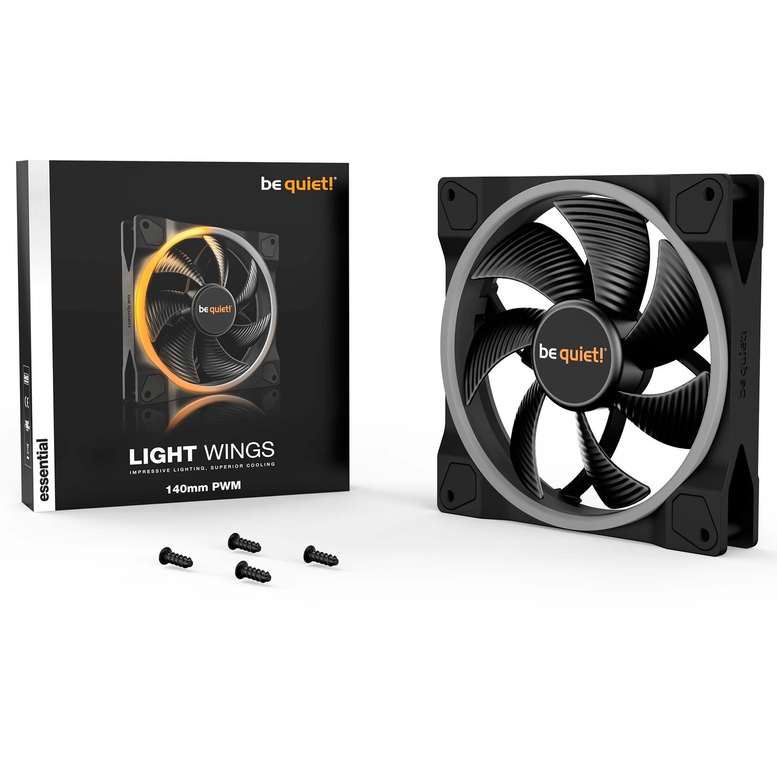 be quiet! Light Wings PWM 140 mm Negro - Imagen 4