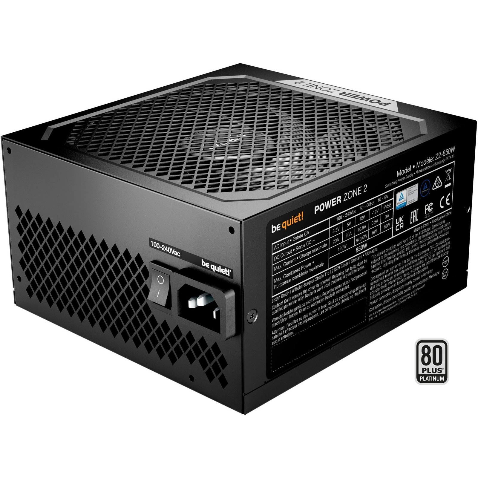be quiet! POWER ZONE 2 850W Negro