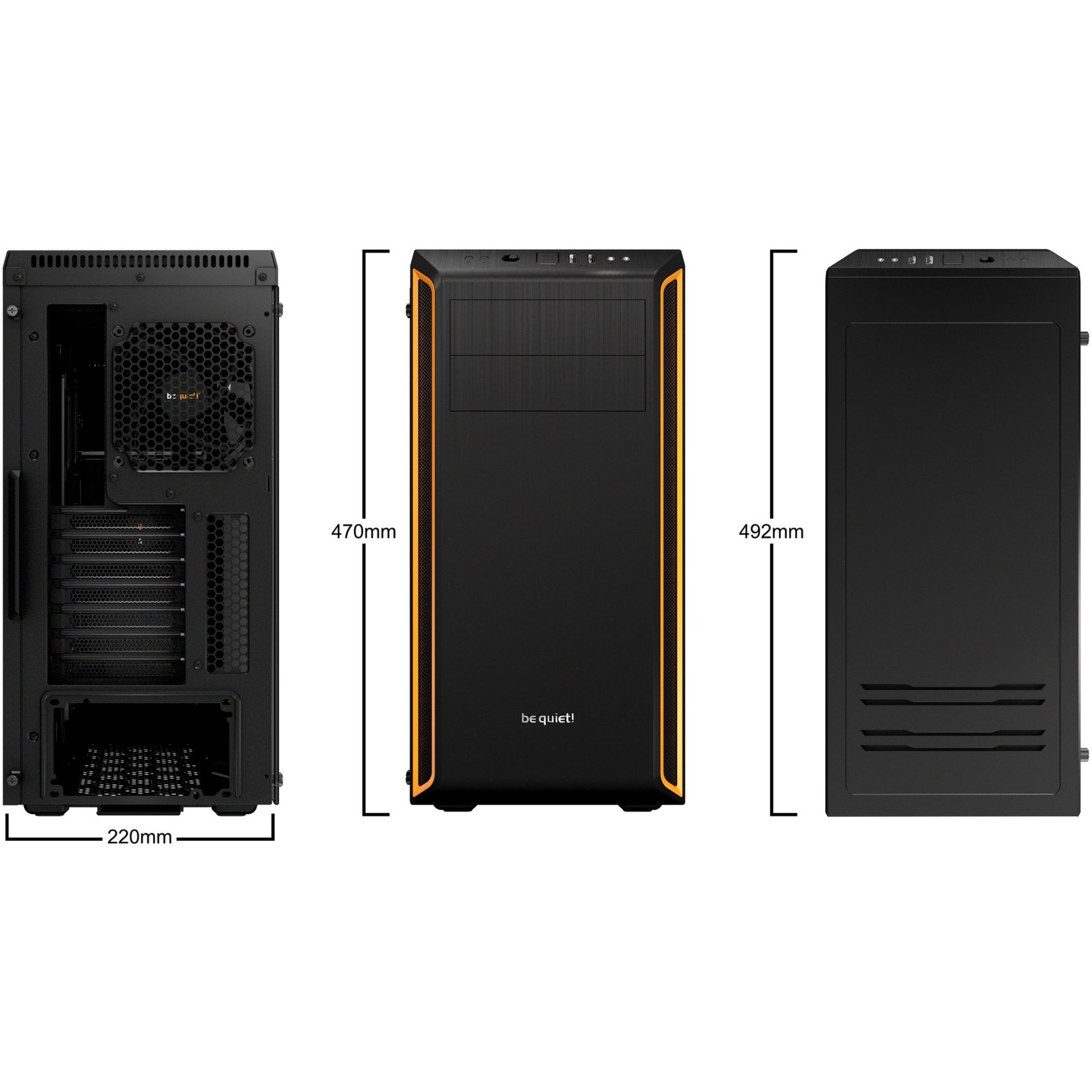 be quiet! PURE BASE 600 Window Negro - Imagen 2