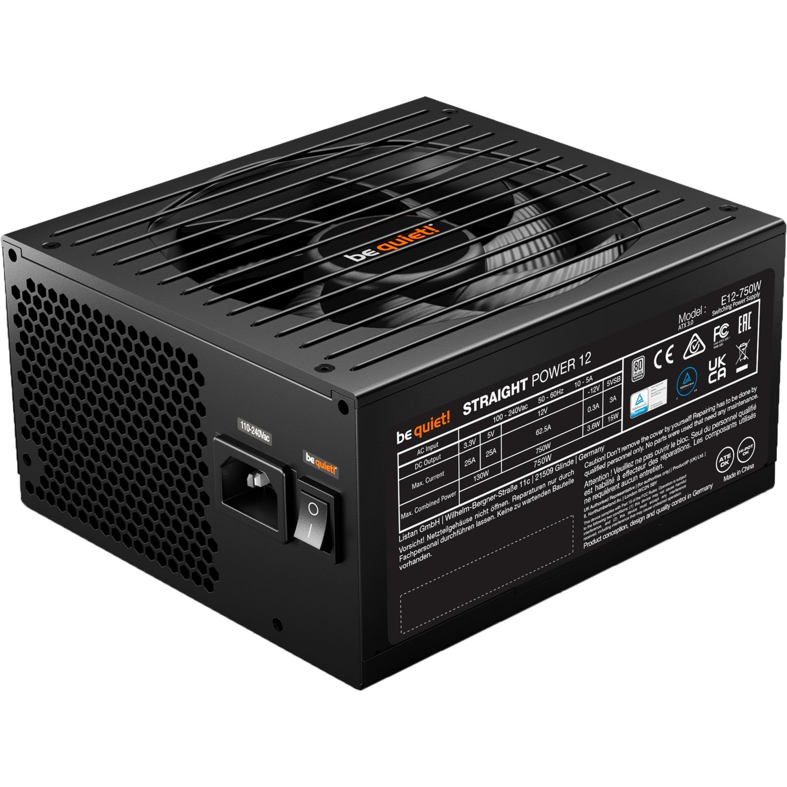be quiet! Straight Power 12 Platinum 750W ATX3.0 Negro - Imagen 3