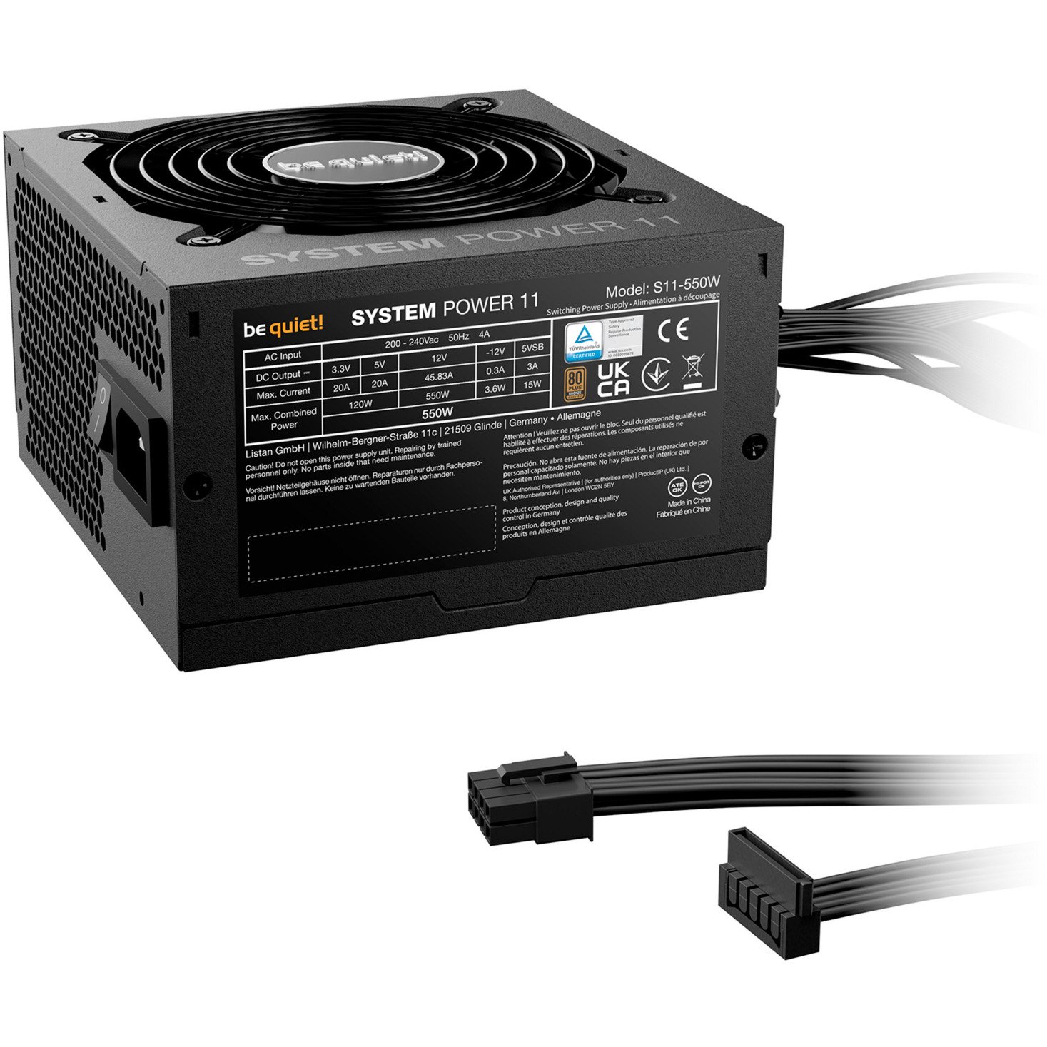 be quiet! System Power 11 550W ATX3.1 Negro - Imagen 3