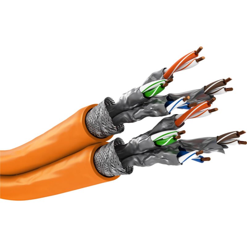 goobay Duplex-Netzwerkkabel Cat.7a S/FTP (PiMF) Dca Naranja
