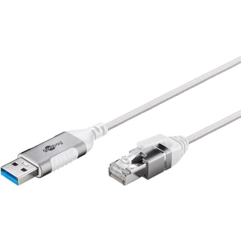 goobay Ethernet-Adapterkabel USB-A 3.2 Gen1 > RJ-45 Blanco