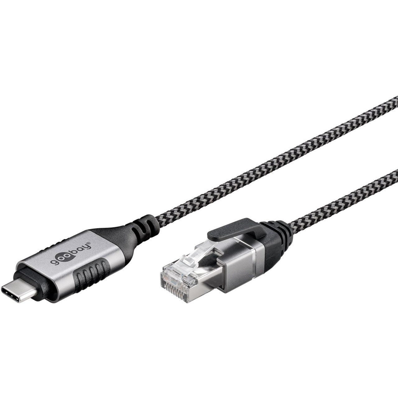 goobay Ethernet-Adapterkabel USB-C 3.2 Gen2 > RJ-45 Negro