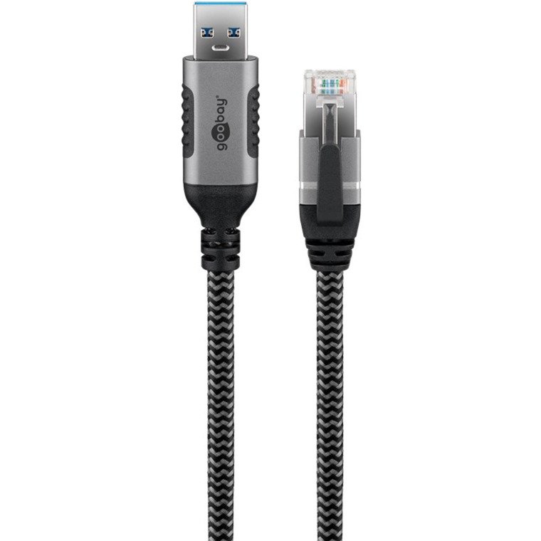 goobay Ethernet-Kabel USB-A 3.2 Gen1 Stecker > RJ-45 Stecker Negro - Imagen 2