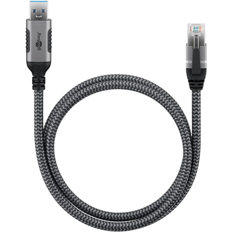 goobay Ethernet-Kabel USB-A 3.2 Gen1 Stecker > RJ-45 Stecker Negro - Imagen 3