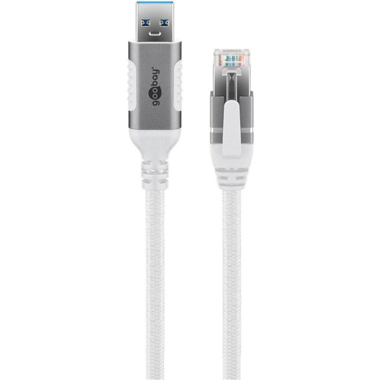goobay Ethernet-Kabel USB-A 3.2 Gen1 Stecker > RJ-45 Stecker Blanco - Imagen 2