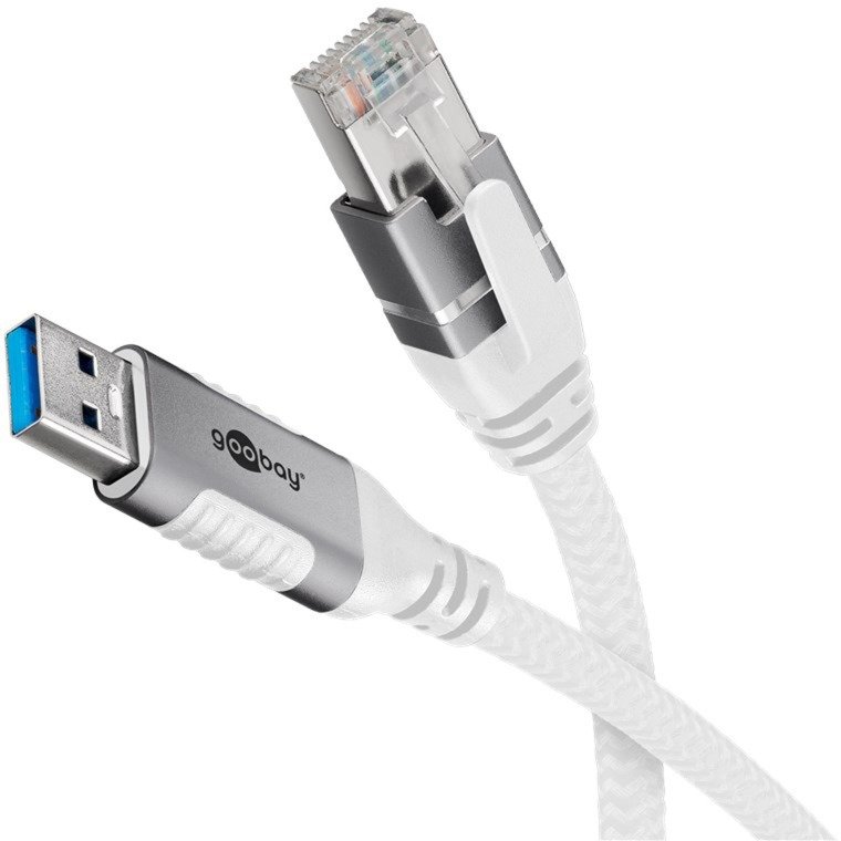 goobay Ethernet-Kabel USB-A 3.2 Gen1 Stecker > RJ-45 Stecker Blanco - Imagen 4