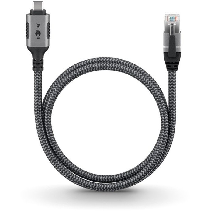goobay Ethernet-Kabel USB-C 3.2 Gen2 Stecker > RJ-45 Stecker Negro - Imagen 4