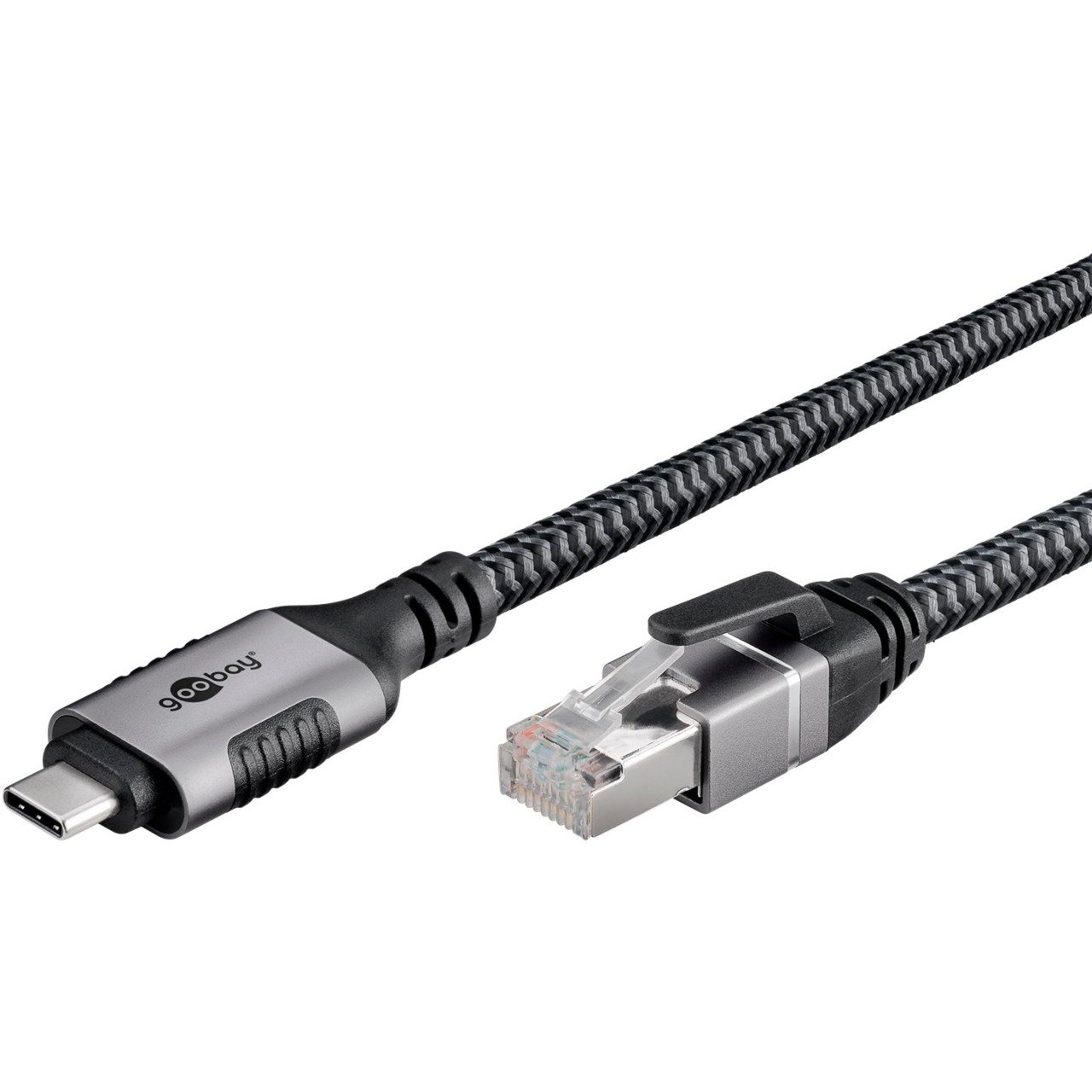 goobay Ethernet-Kabel USB-C 3.2 Gen2 Stecker > RJ-45 Stecker Negro - Imagen 3