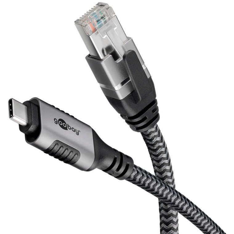 goobay Ethernet-Kabel USB-C 3.2 Gen2 Stecker > RJ-45 Stecker Negro - Imagen 4