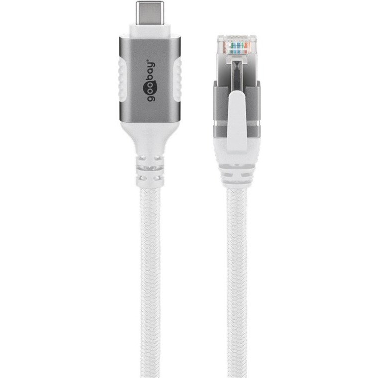goobay Ethernet-Kabel USB-C 3.2 Gen2 Stecker > RJ-45 Stecker Blanco - Imagen 2