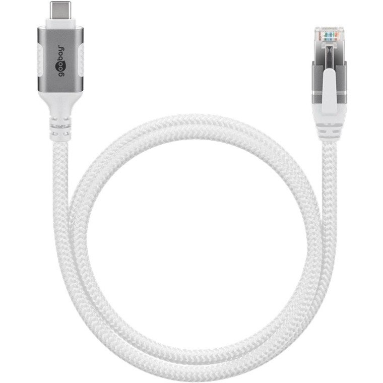 goobay Ethernet-Kabel USB-C 3.2 Gen2 Stecker > RJ-45 Stecker Blanco - Imagen 3