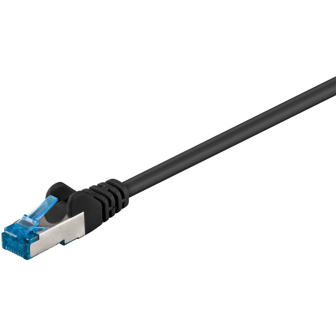 goobay RJ-45 Patchkabel Cat 6.a S/FTP (PIMF) Negro