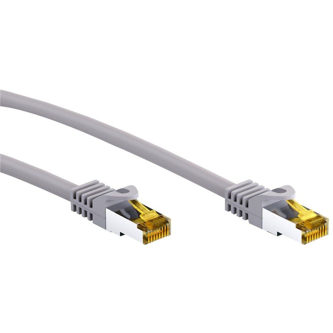 goobay RJ-45 Patchkabel Cat 6.a S/FTP (PiMF) Gris