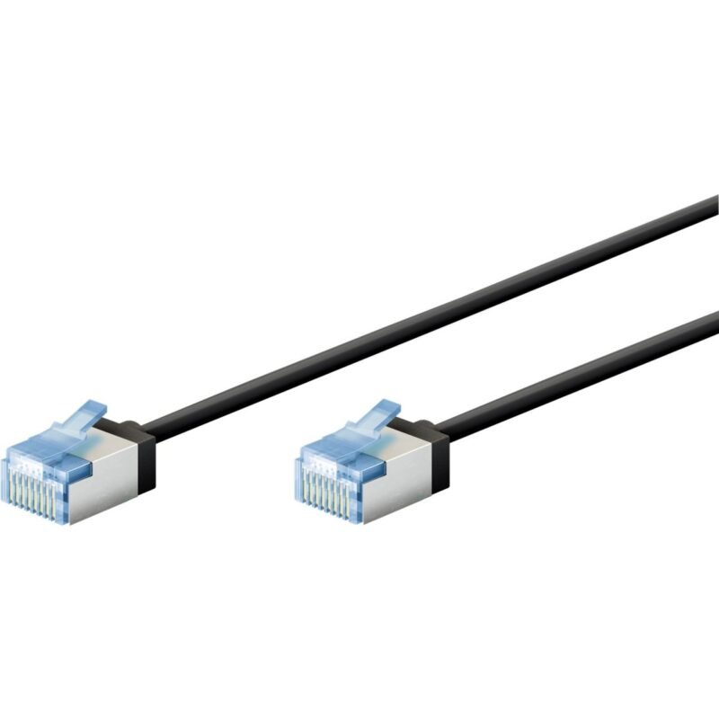 goobay Ultraflexibles Cat.6a Patchkabel slim Negro