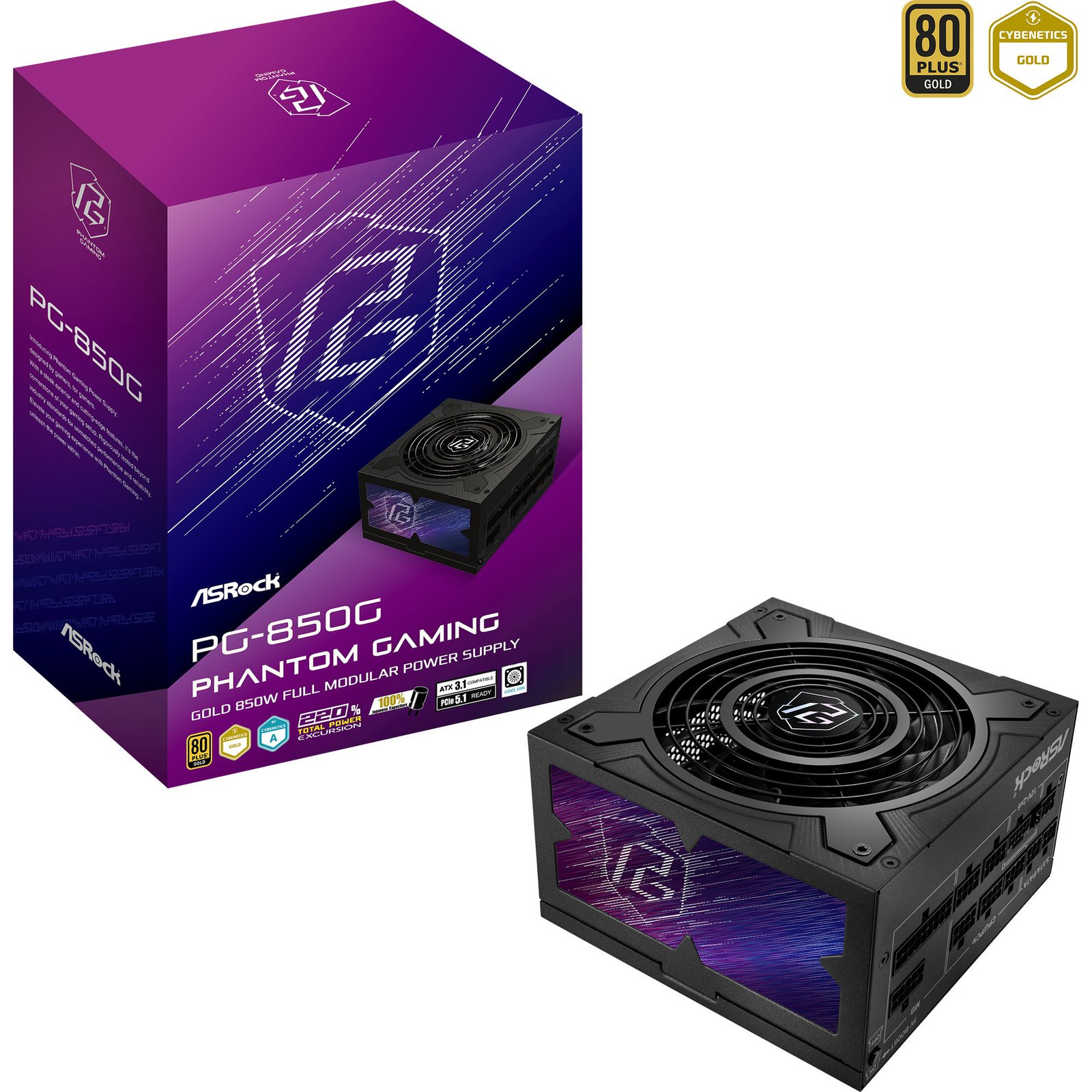 ASRock Phantom Gaming PG-850G Negro