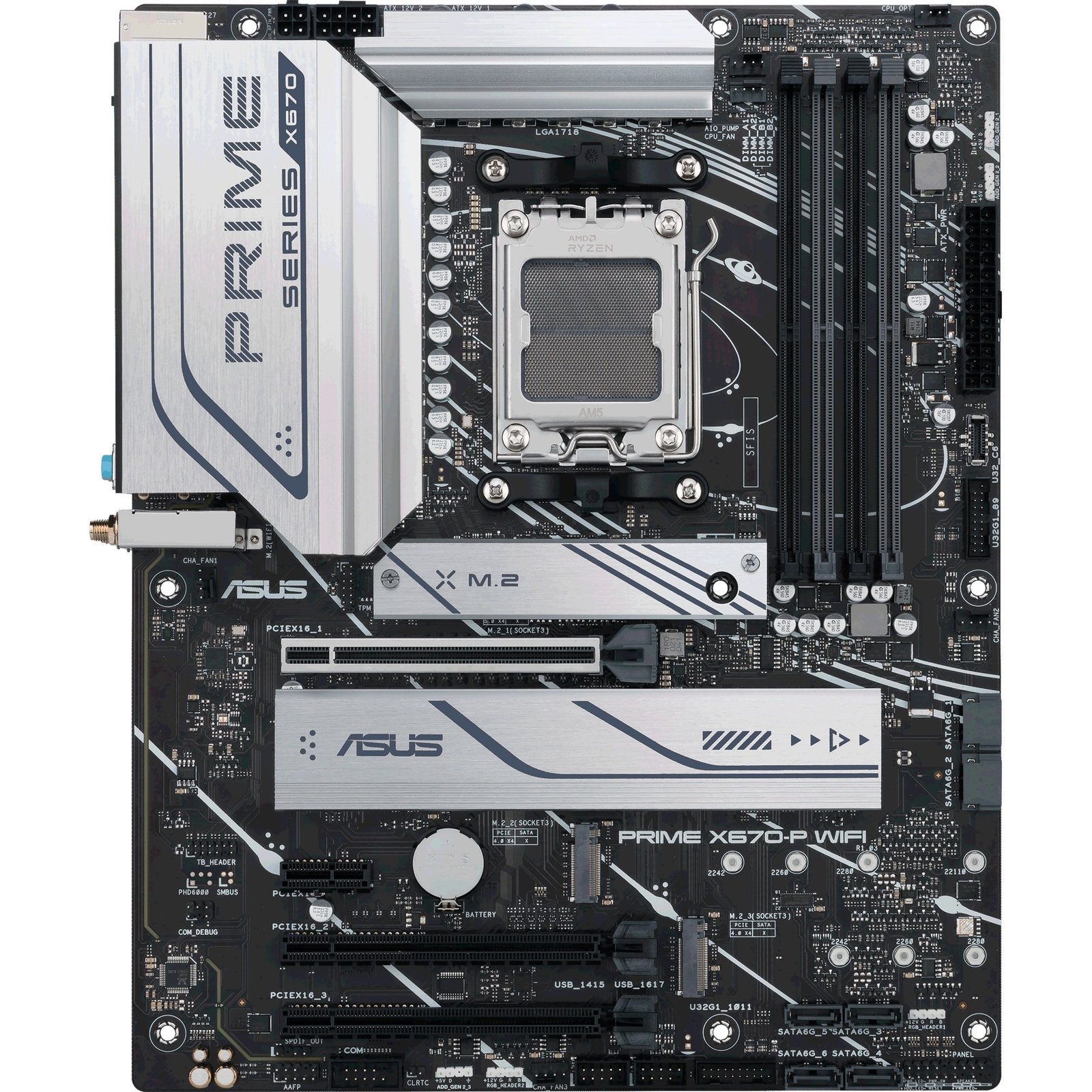 ASUS PRIME X670-P WIFI Plata - Imagen 2