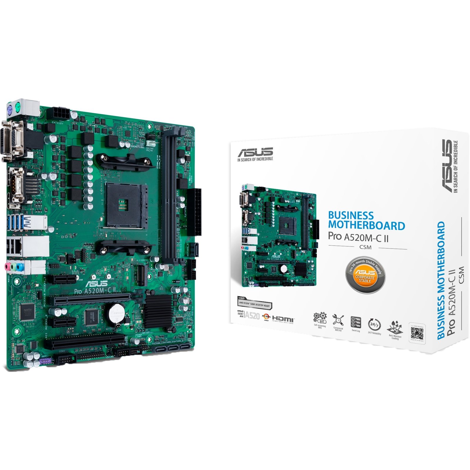 ASUS PRO A520M-C II/CSM Verde