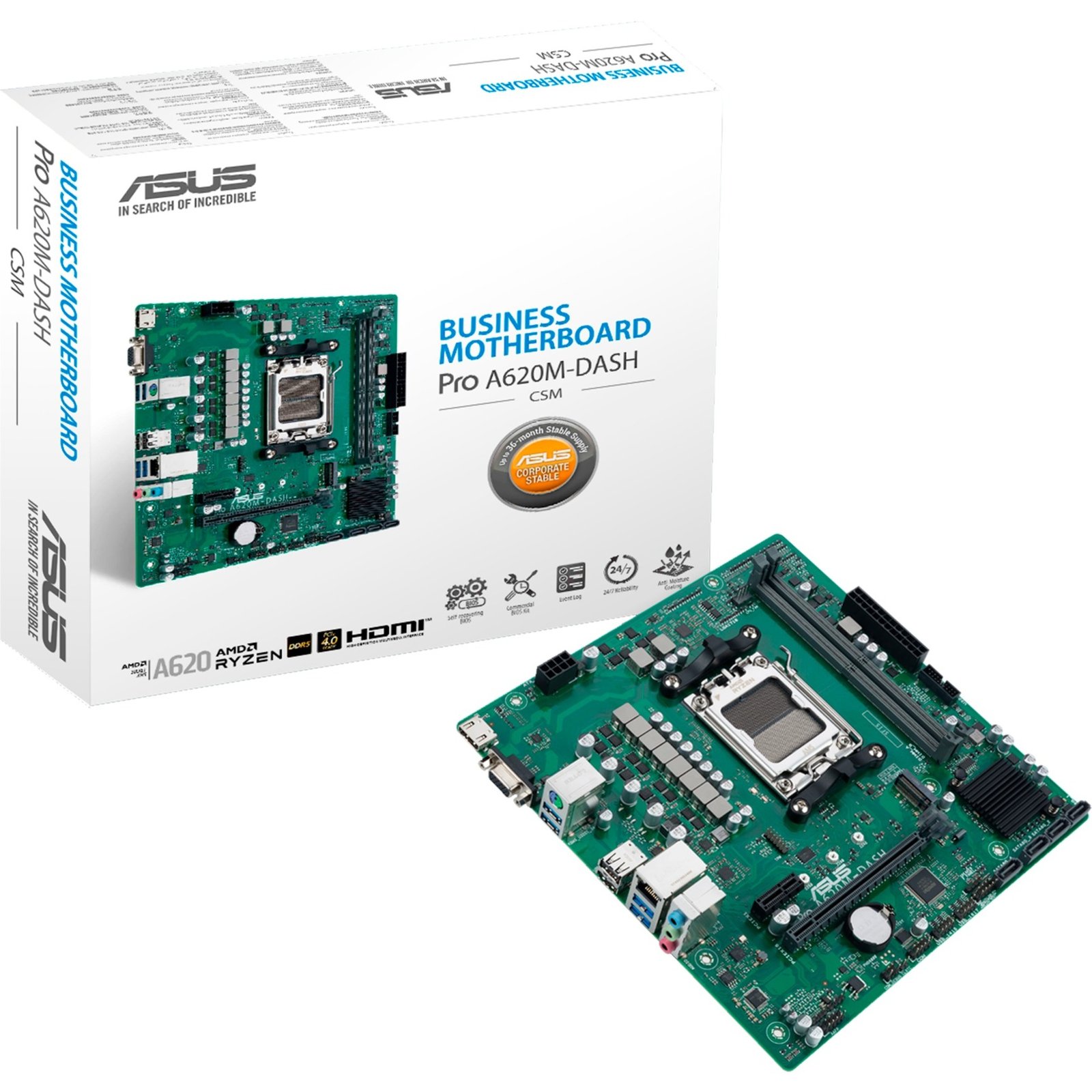 ASUS PRO A620M-DASH-CSM Verde