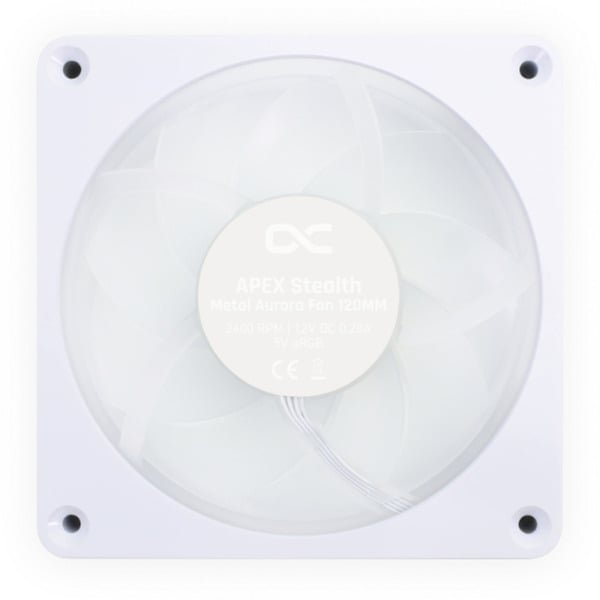 Alphacool Apex Stealth Metall Aurora 120 Blanco - Imagen 3