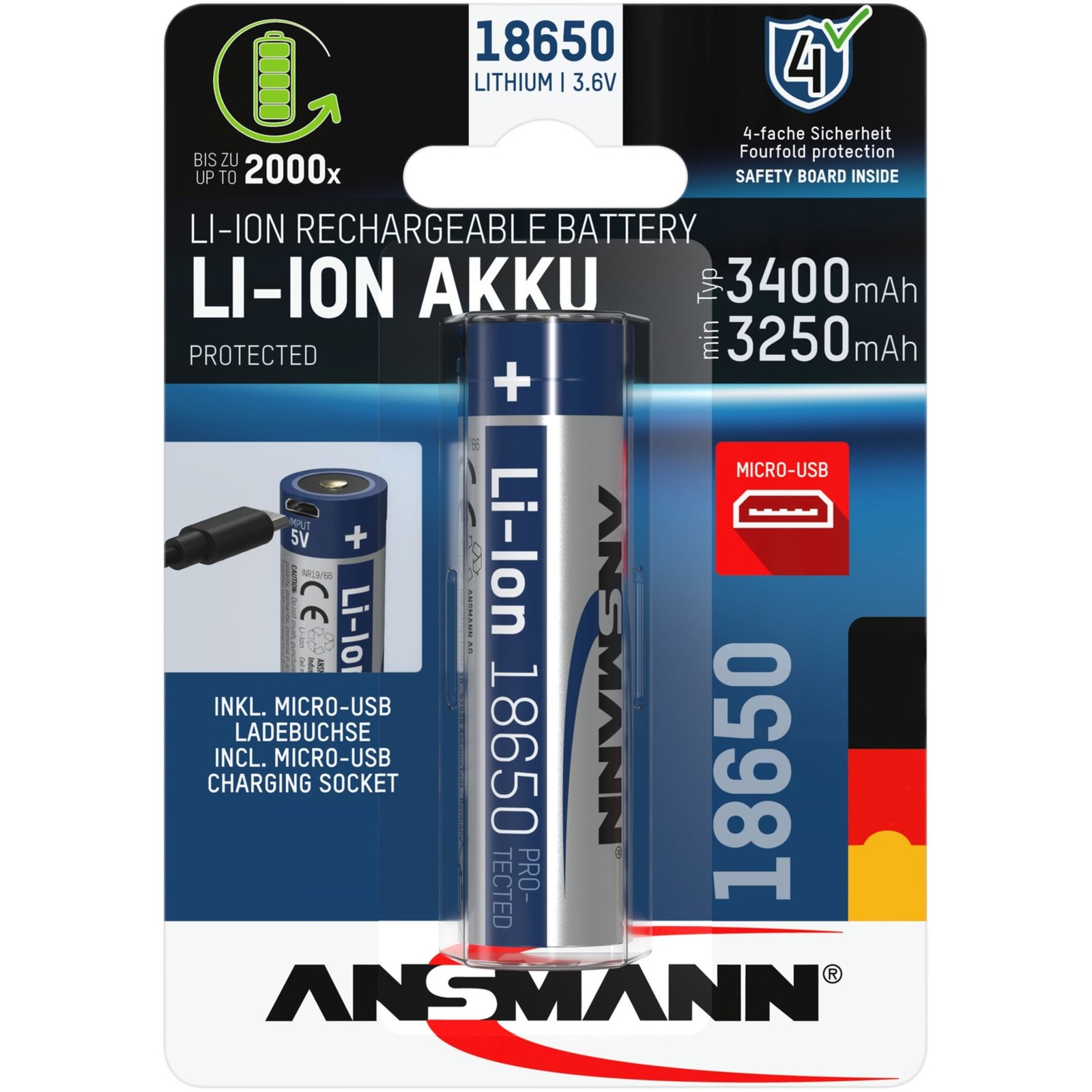 Ansmann Li-Ion Akku 3.400 mAh