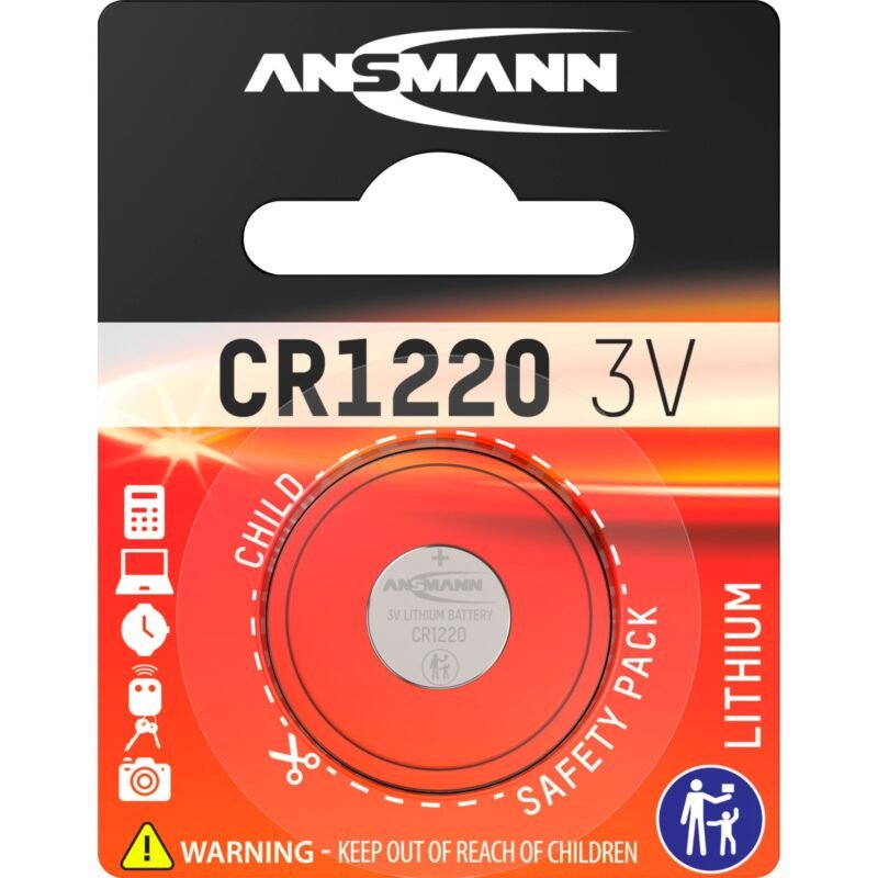 Ansmann Lithium Knopfzelle CR-1220 Plata