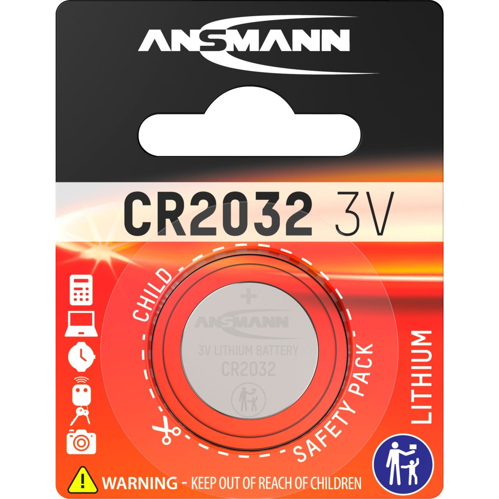 Ansmann Lithium Knopfzelle CR-2032 Plata