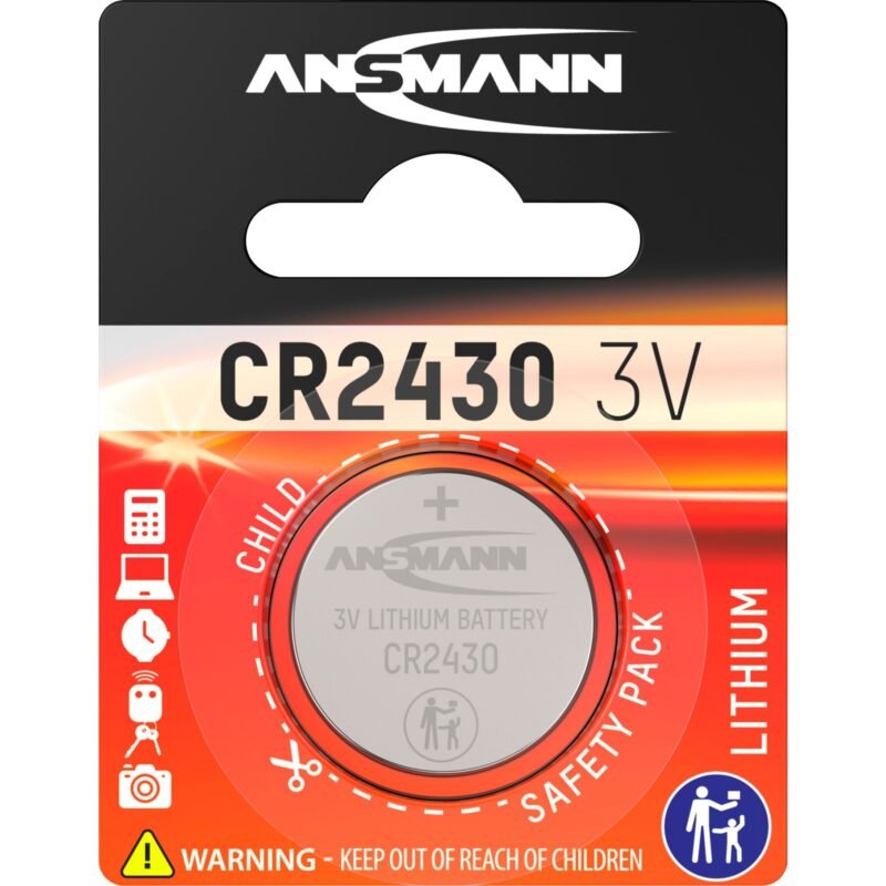 Ansmann Lithium Knopfzelle CR-2430 Plata