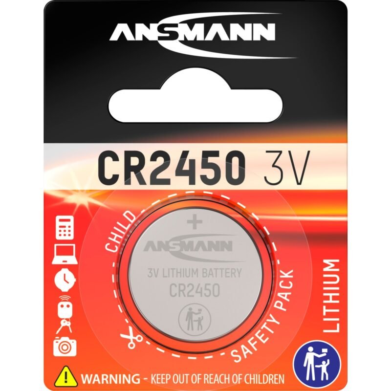 Ansmann Lithium Knopfzelle CR-2450 Plata