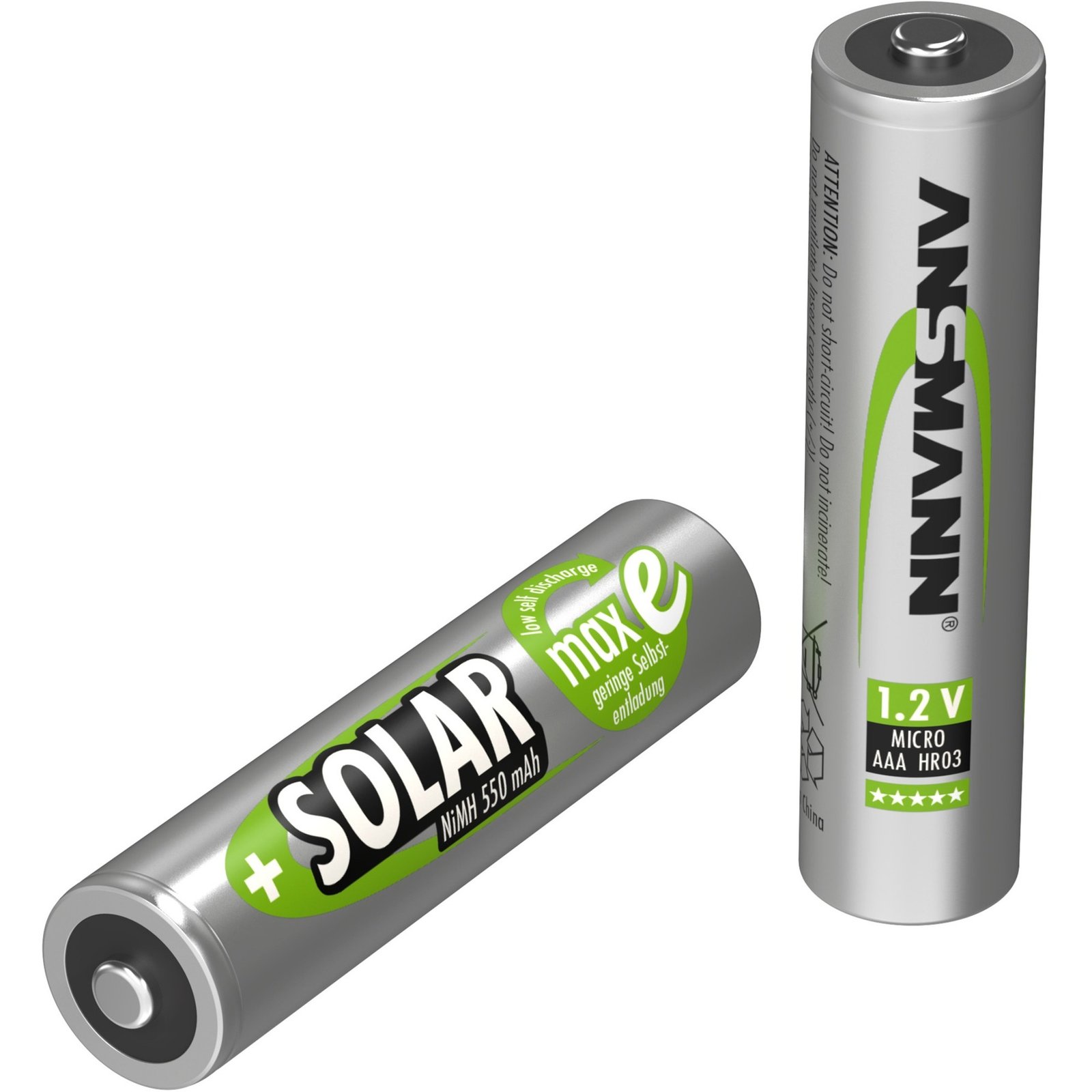 Ansmann Solar NiMH Akku Micro AAA 550 mAh maxE - Imagen 3