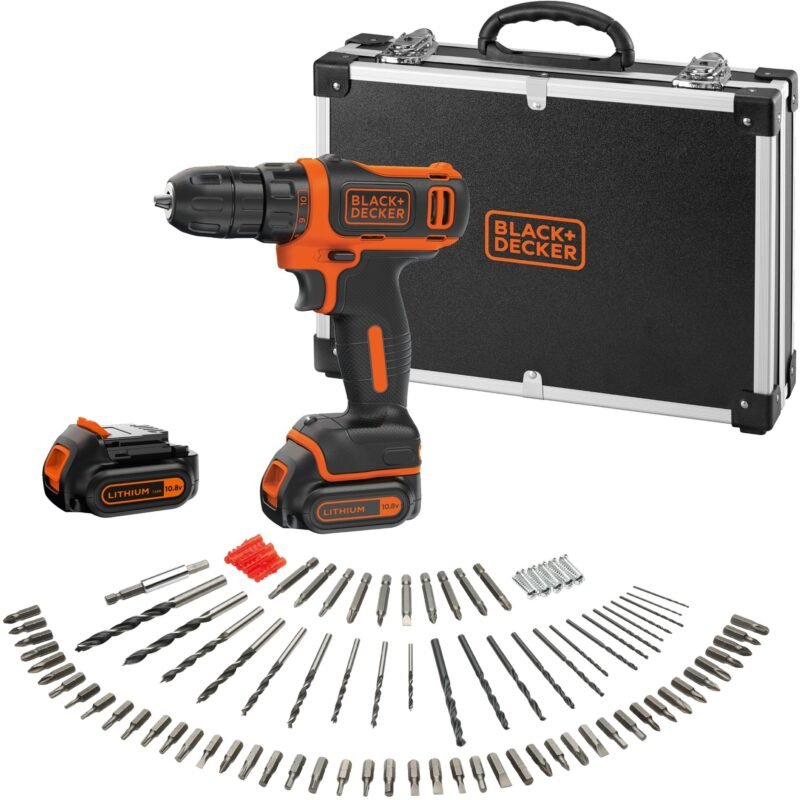 BLACK+DECKER Akku-Bohrschrauber BDCDD12BAFC Negro
