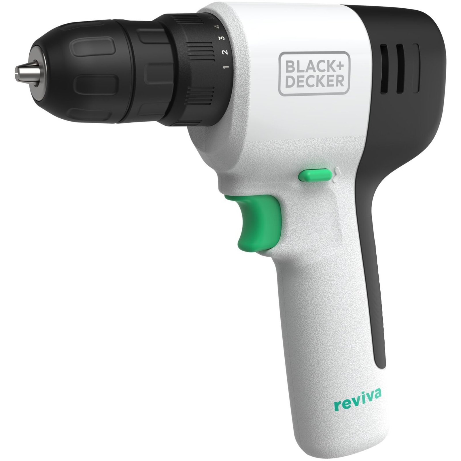 BLACK+DECKER Akku-Bohrschrauber reviva Blanco