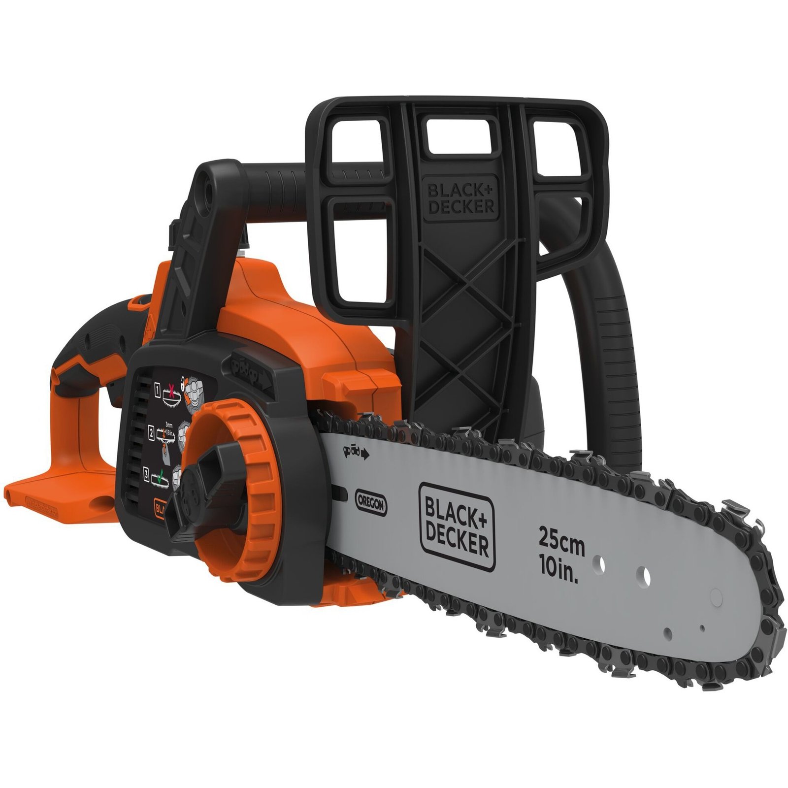 BLACK+DECKER Akku-Kettensäge GKC1825LB Naranja