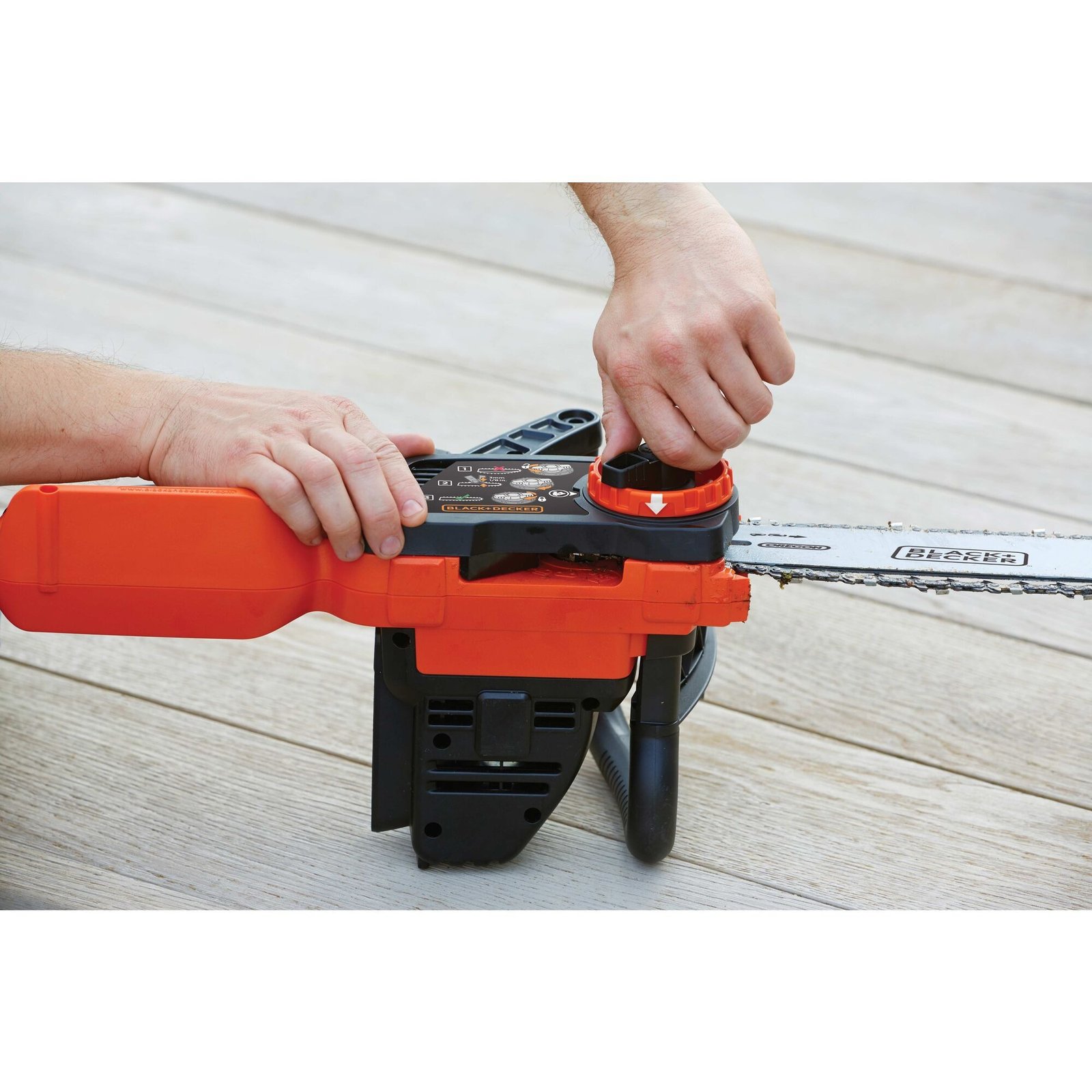 BLACK+DECKER Akku-Kettensäge GKC1825LB Naranja - Imagen 4