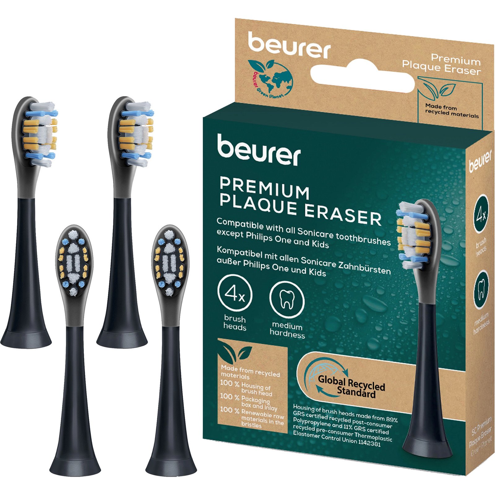Beurer SC Premium Plaque Eraser Green Planet Negro