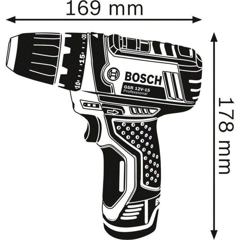 Bosch 12V Profi Set GSR 12V-15 Azul - Imagen 4
