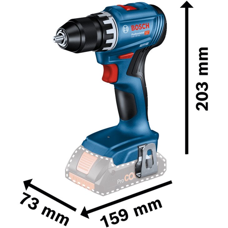Bosch 18V Profi-Set Bohrhammer GBH 18V-22 + Bohrschrauber GSR 18V-45 Azul - Imagen 4