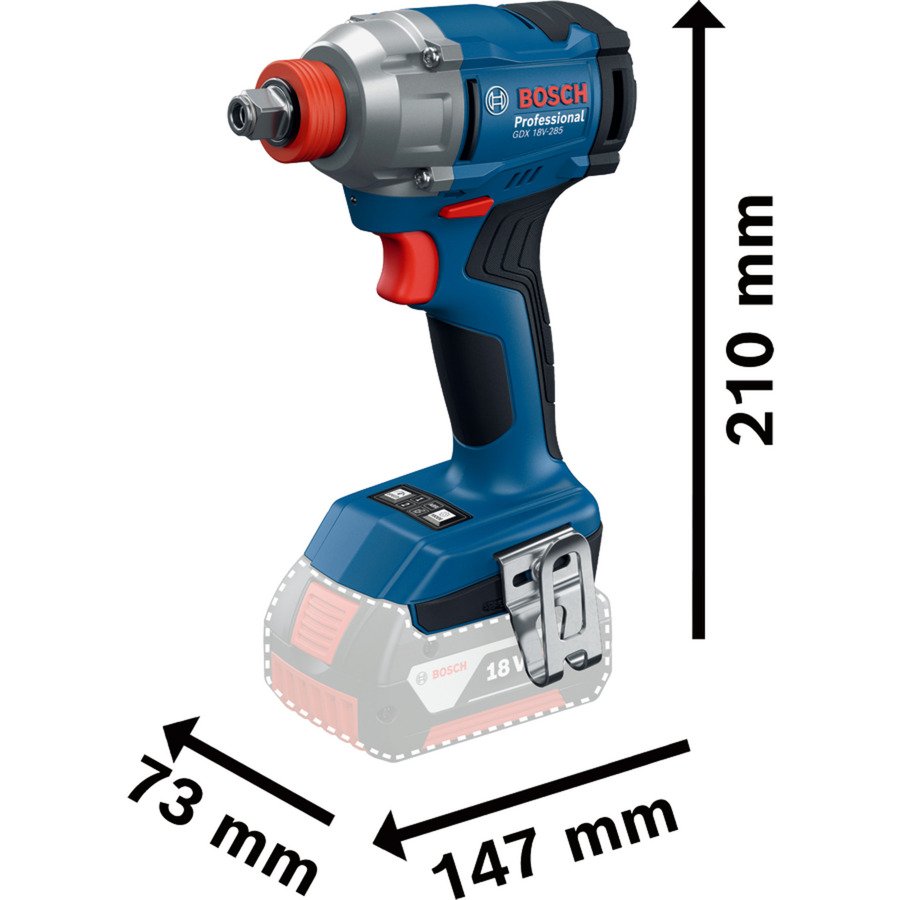 Bosch 18V Profi-Set Bohrhammer GBH 18V-22 + Bohrschrauber GSR 18V-65 + Schlagschrauber GDX 18V-285 Azul - Imagen 4