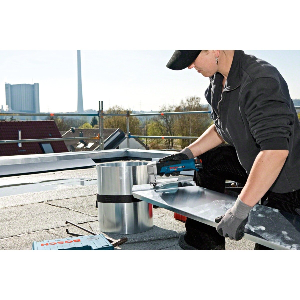 Bosch Akku-Blechschere GSC 12V-13 Professional solo Azul - Imagen 4
