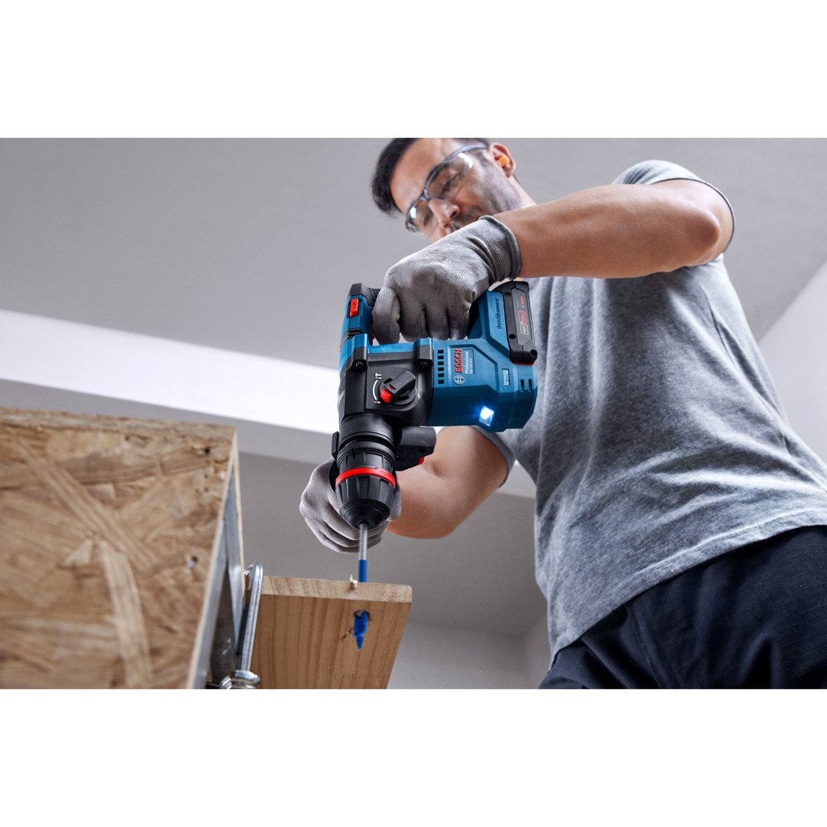 Bosch Akku-Bohrhammer GBH 18V-18 X Professional solo Azul - Imagen 2
