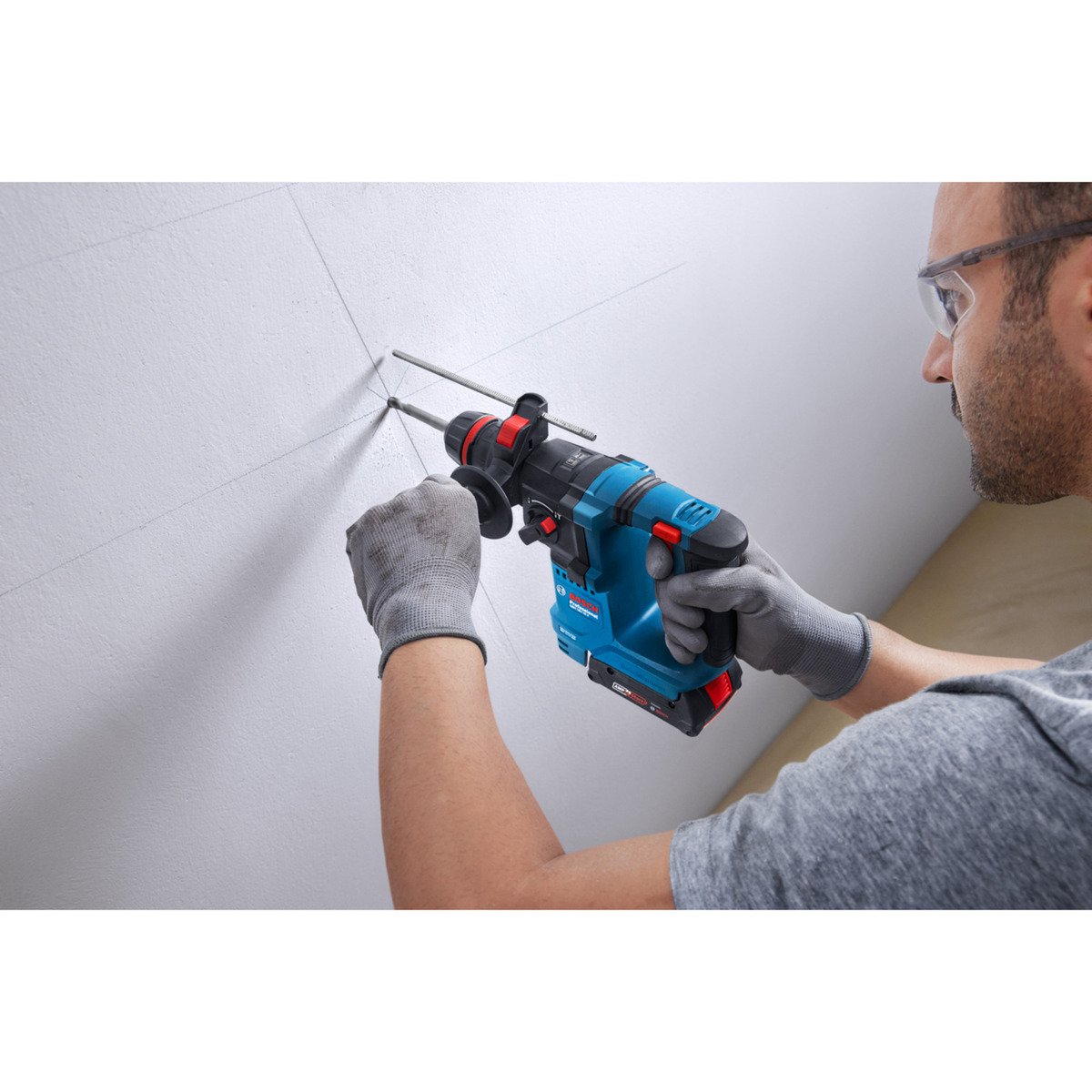 Bosch Akku-Bohrhammer GBH 18V-18 X Professional solo Azul - Imagen 4