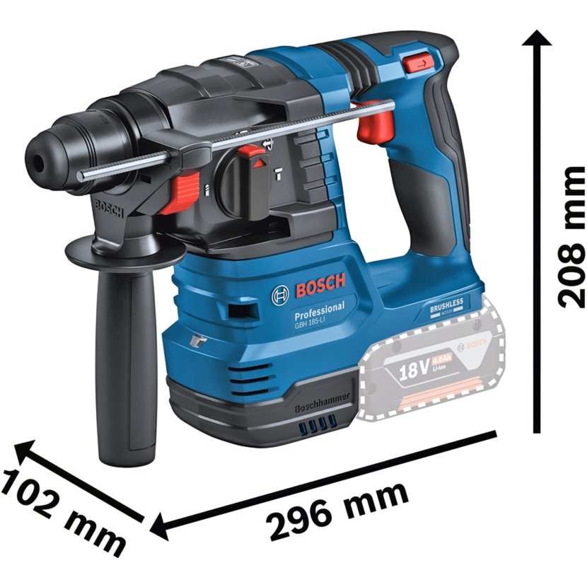 Bosch Akku-Bohrhammer GBH 18V-22 Professional solo Azul - Imagen 2