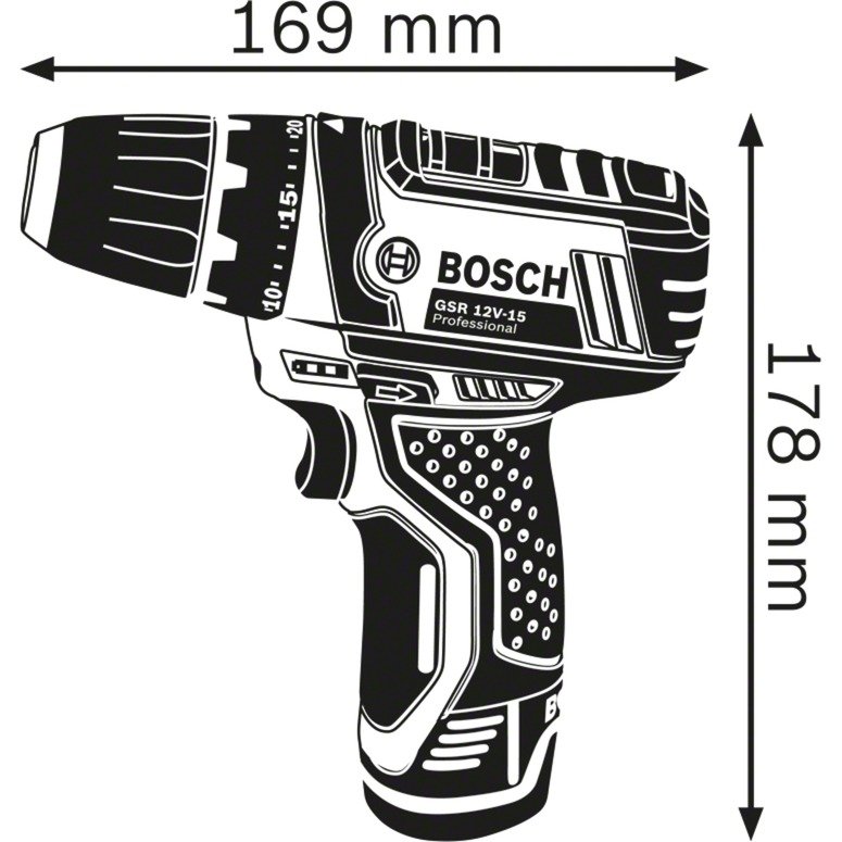 Bosch Akku-Bohrschrauber GSR 12V-15 Professional Azul - Imagen 3