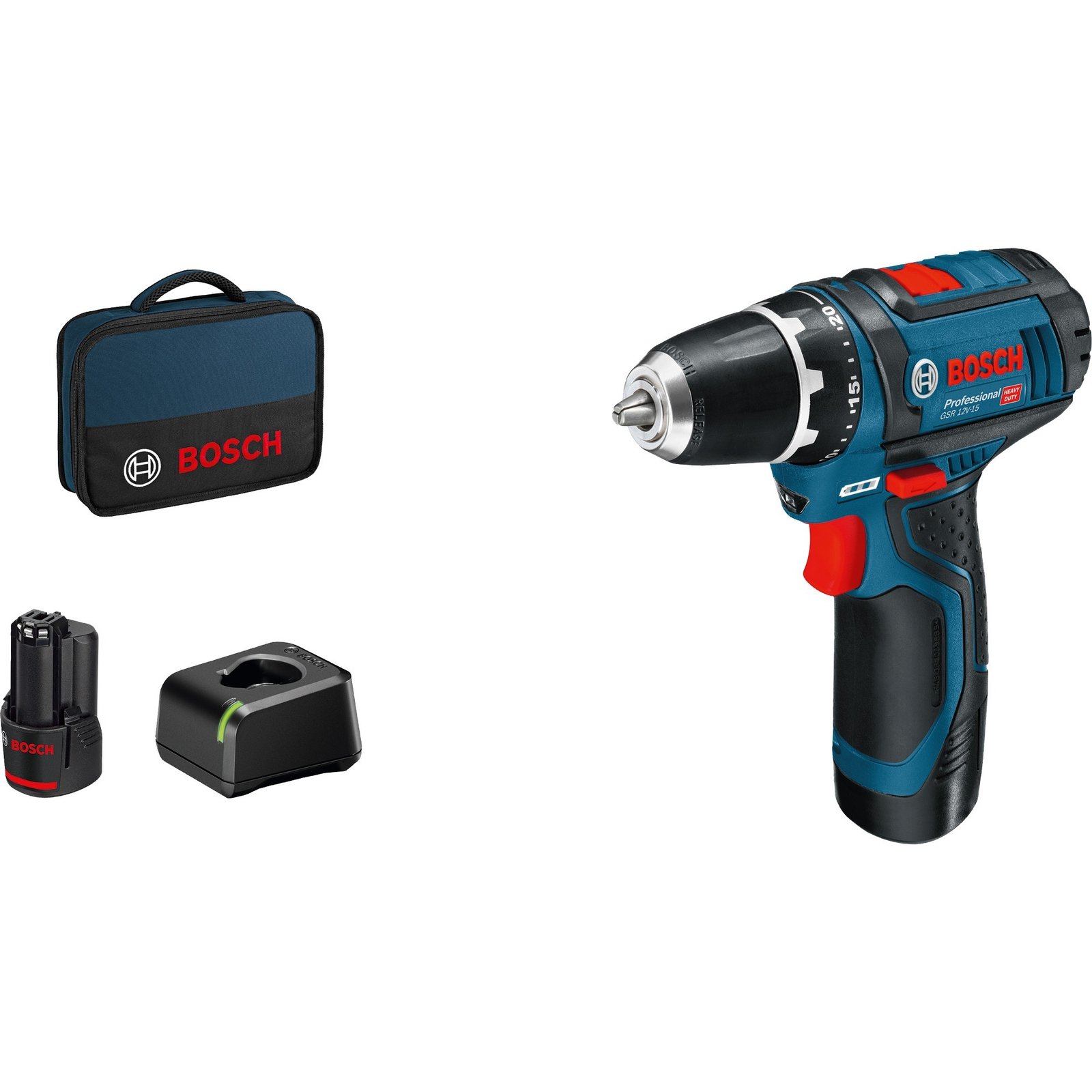 Bosch Akku-Bohrschrauber GSR 12V-15 Professional Azul