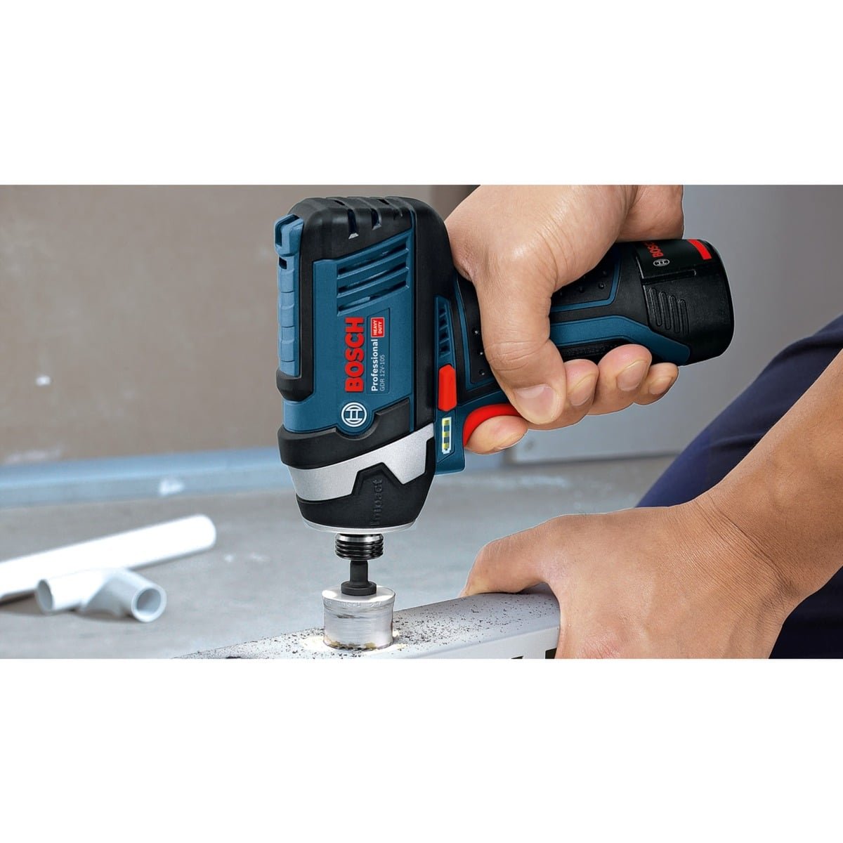 Bosch Akku-Drehschlagschrauber GDR 12V-105 Professional Azul - Imagen 4