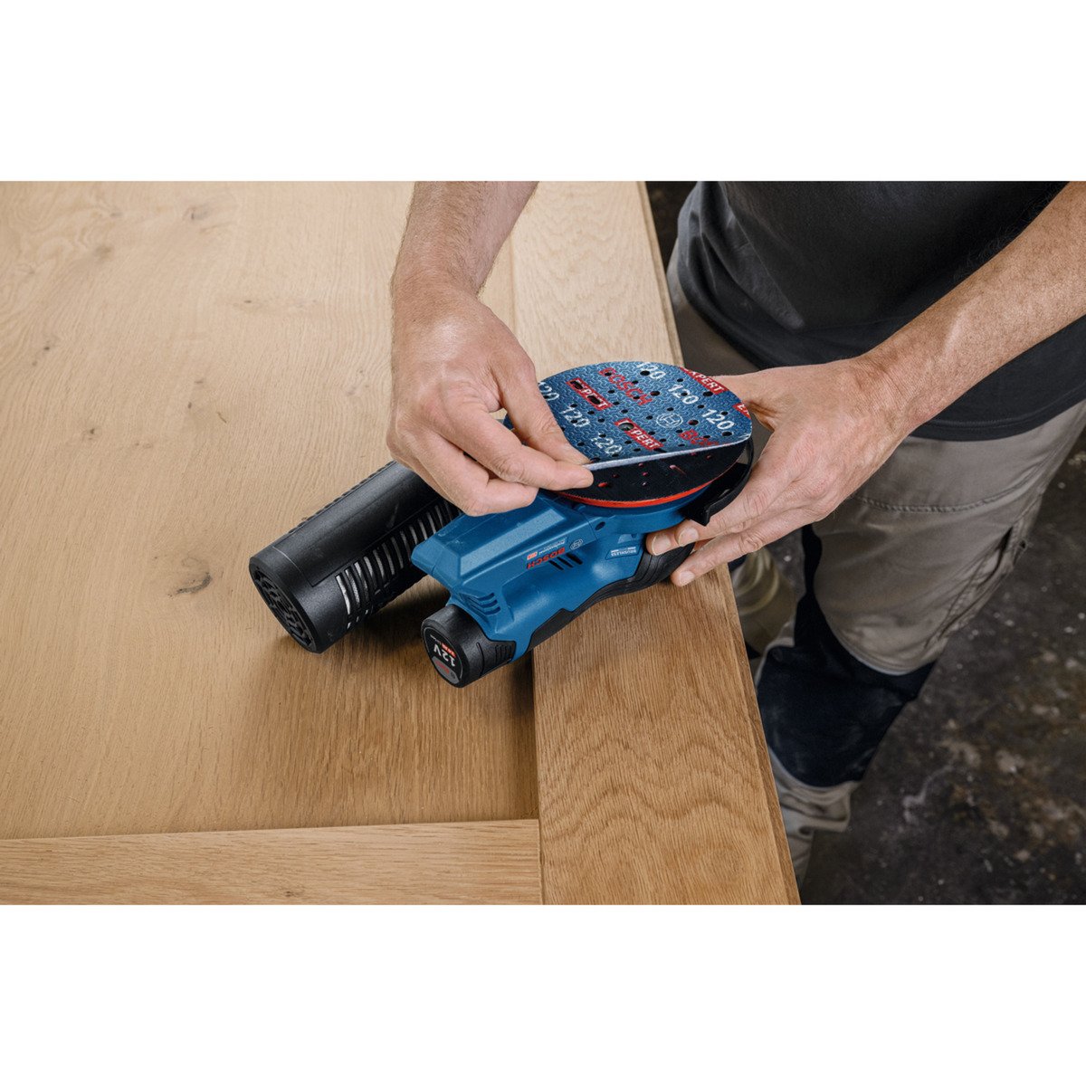 Bosch Akku-Exzenterschleifer GEX 12V-150-3 Professional solo Azul - Imagen 4