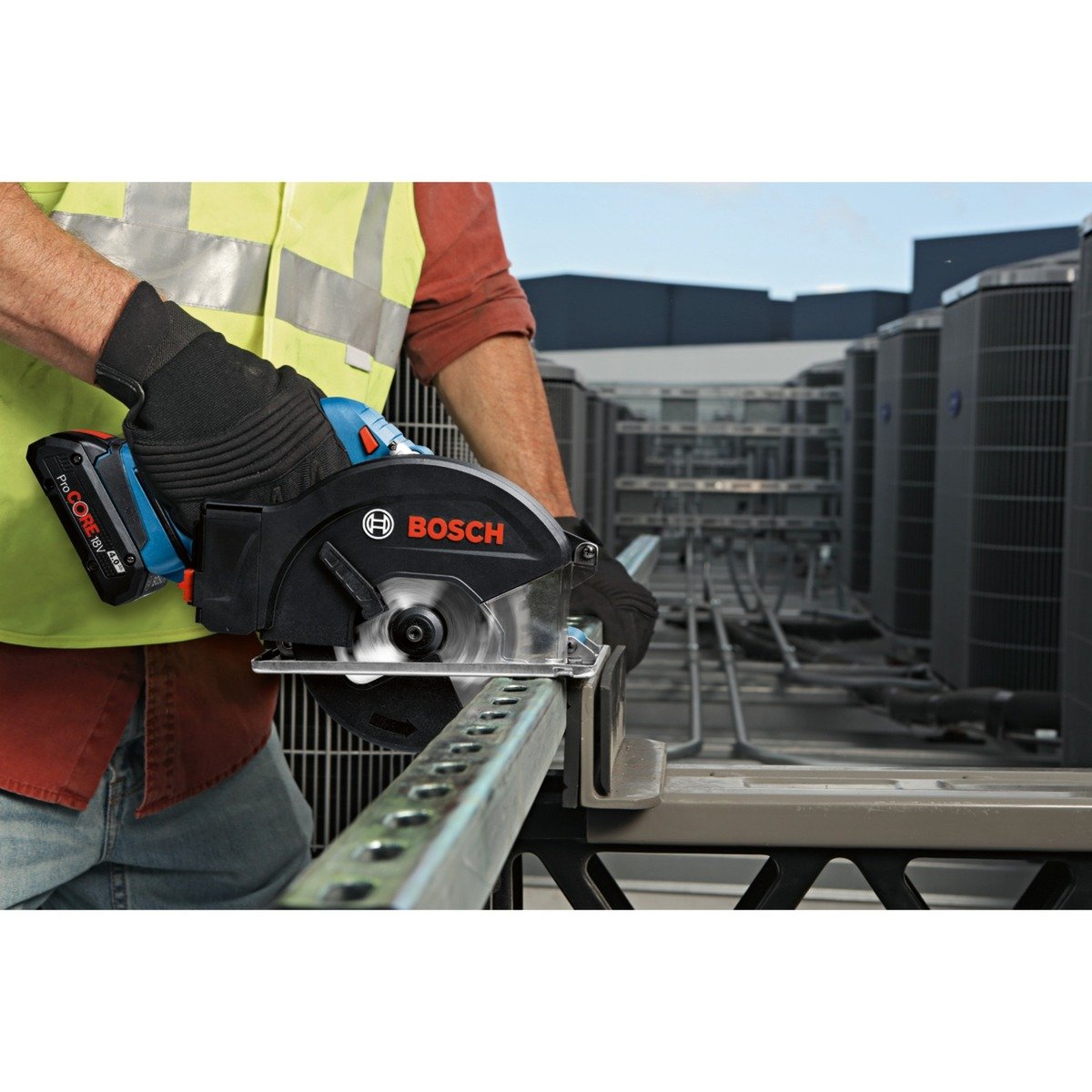 Bosch Akku-Metallkreissäge GKM 18V-50 Professional solo Azul - Imagen 4