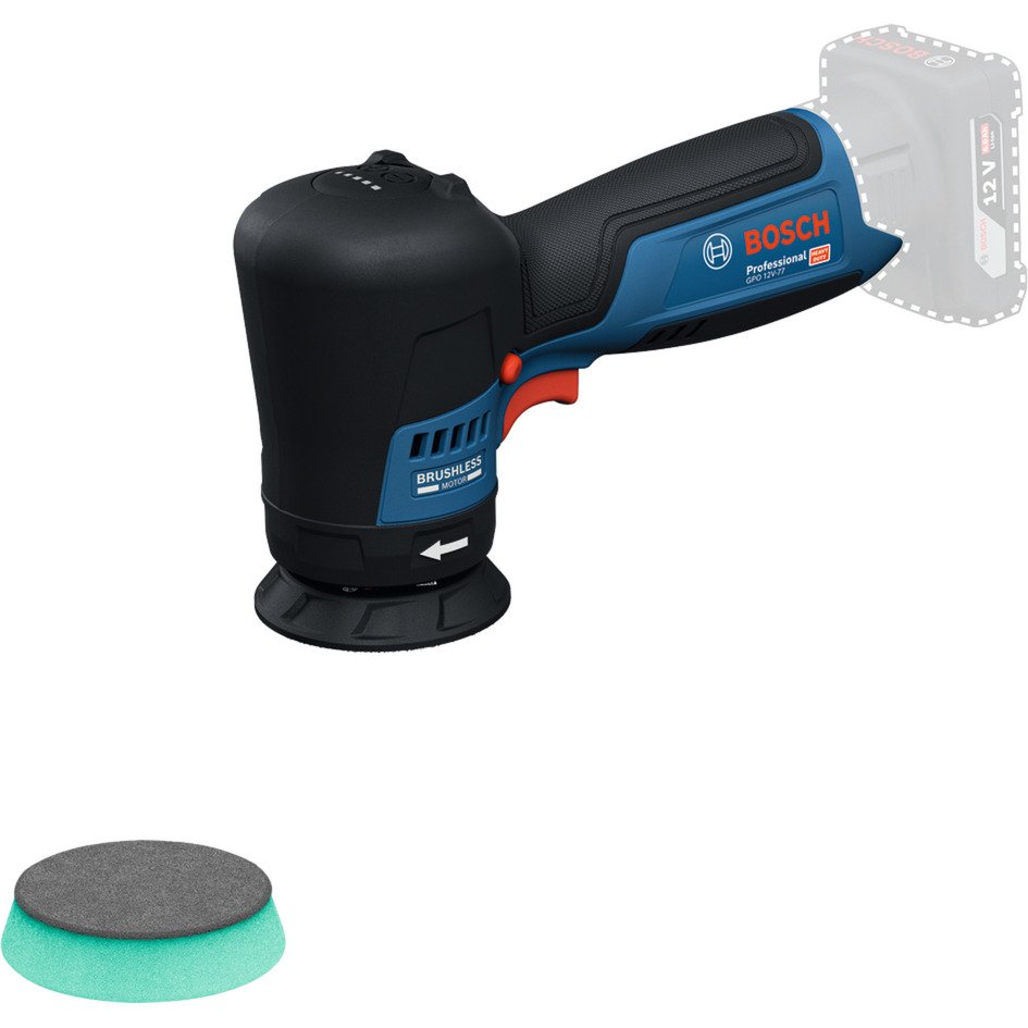 Bosch Akku-Poliermaschine GPO 12V-77 Professional solo Azul